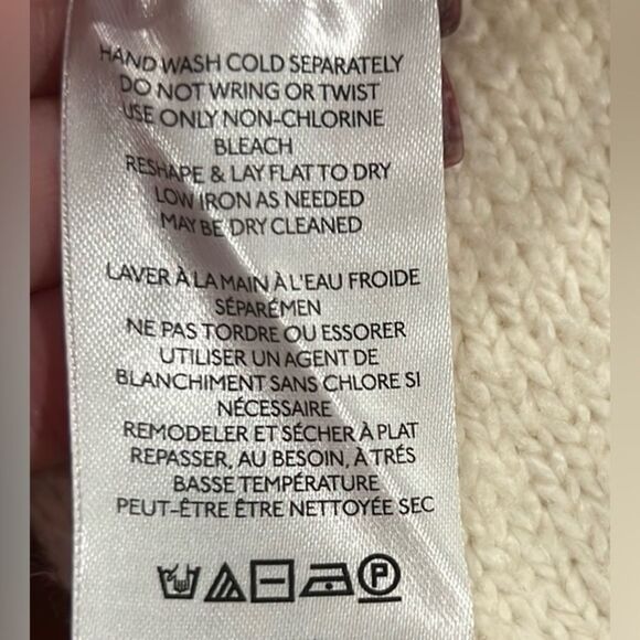 By Anthropologie cream cow neck sweater size XS - Picture 7 of 9